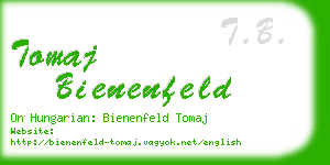 tomaj bienenfeld business card